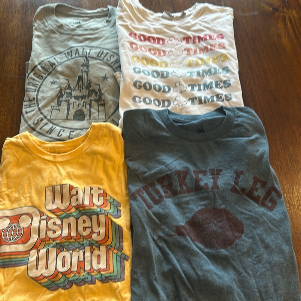 Disney world t shirts. Lot of 4 from the park